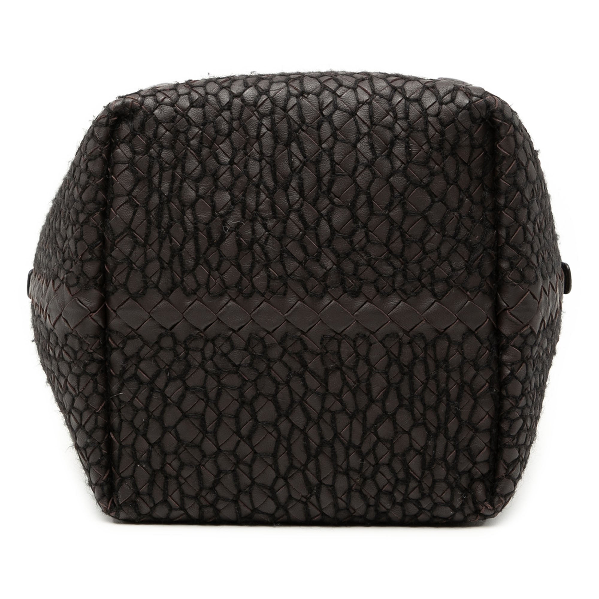 Nappa Intrecciato Stitched Metal Edge Cube Handbag - Image 3