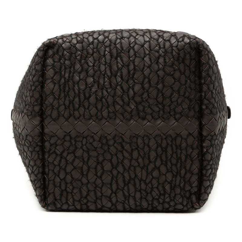 Nappa Intrecciato Stitched Metal Edge Cube Handbag - Image 3