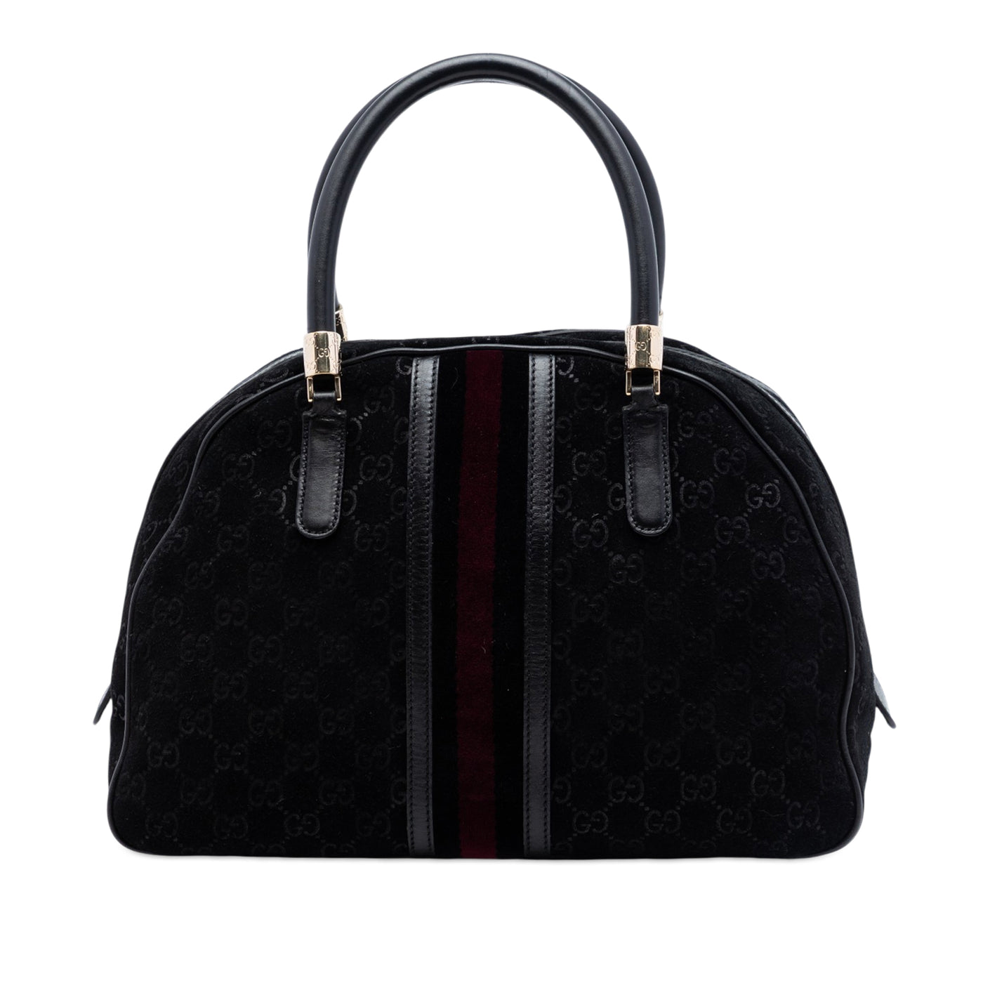 GG Suede Web Dome Handbag - Image 1