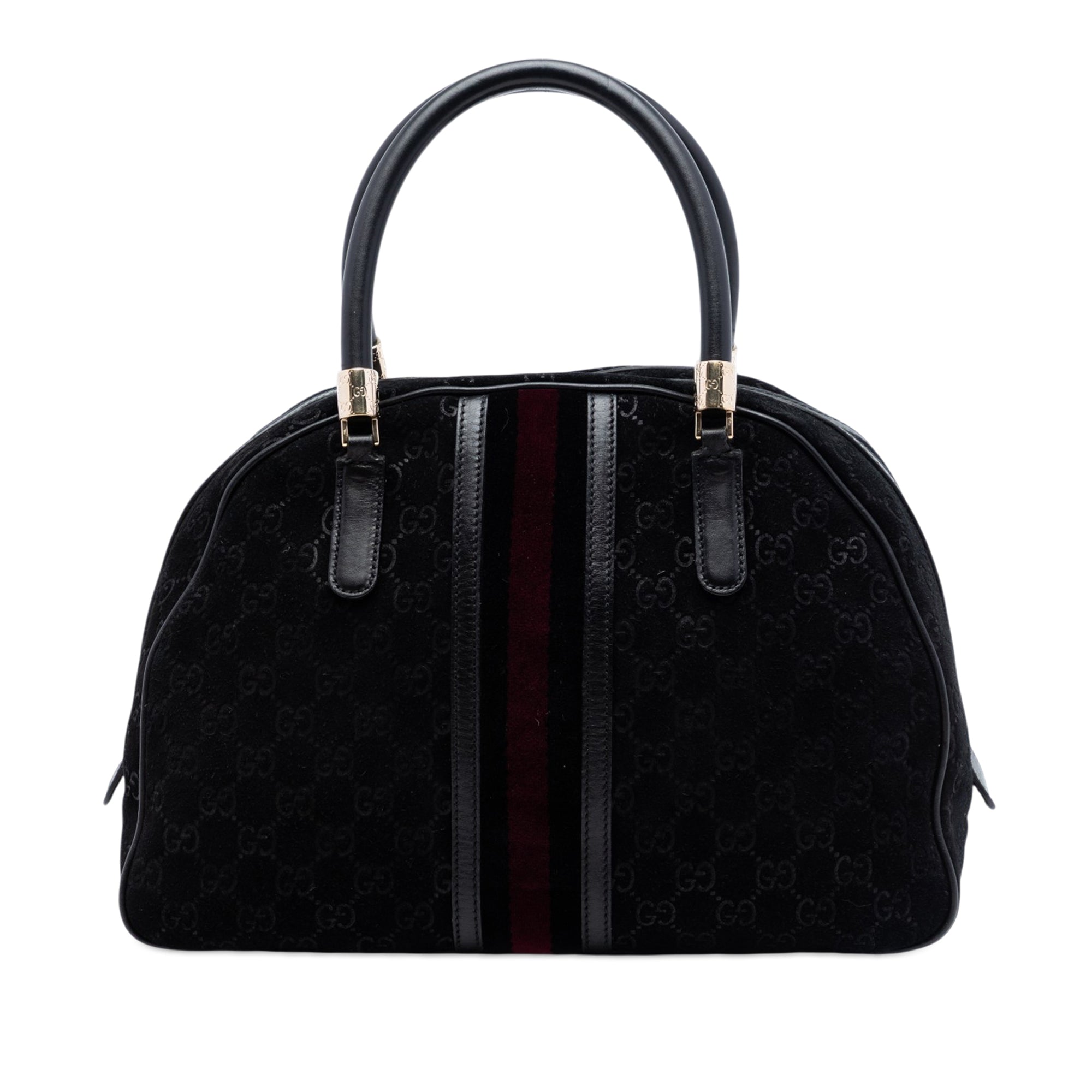 GG Suede Web Dome Handbag - Image 1