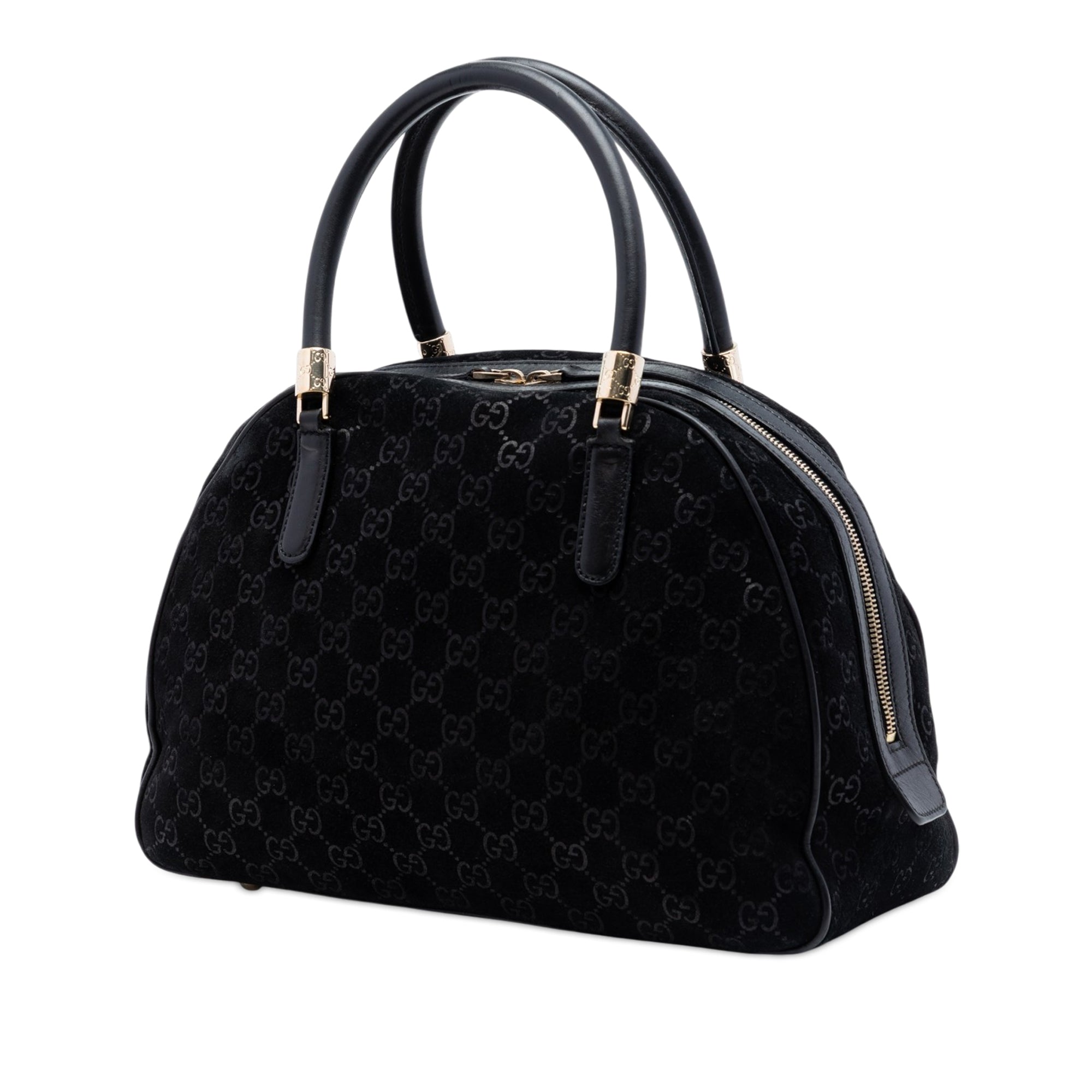 GG Suede Web Dome Handbag - Image 2