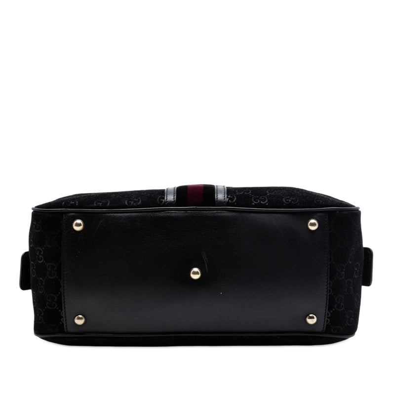 GG Suede Web Dome Handbag - Image 3