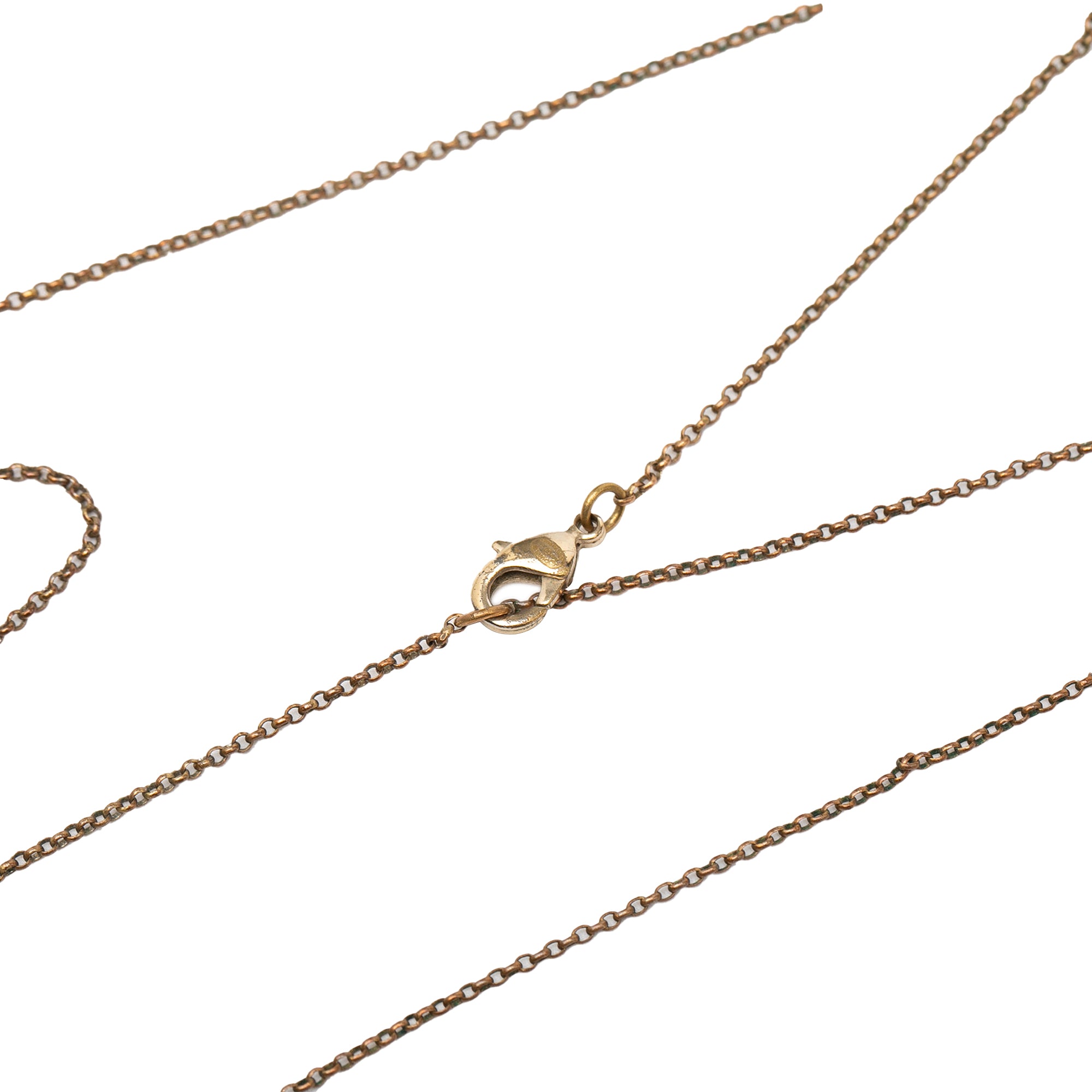Gold Plated CC Crystal Pendant Necklace - Image 4