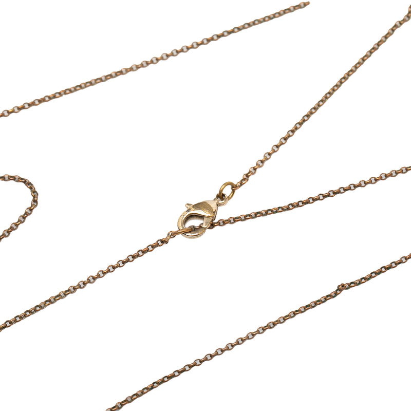 Gold Plated CC Crystal Pendant Necklace - Image 4
