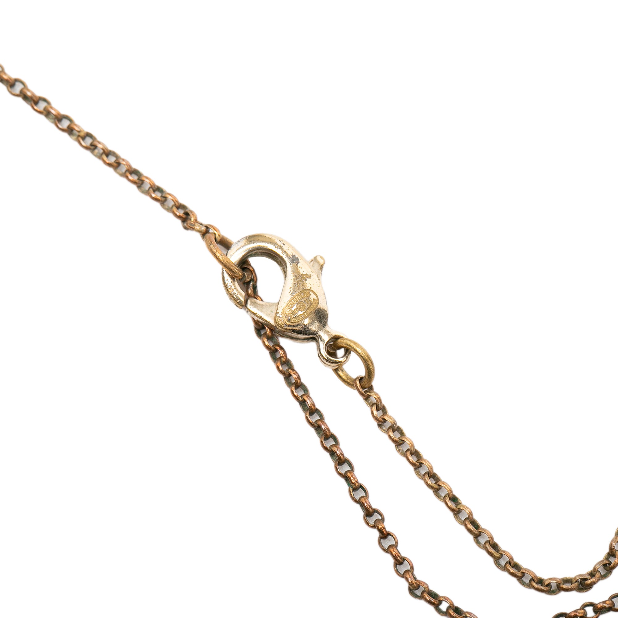 Gold Plated CC Crystal Pendant Necklace - Image 6
