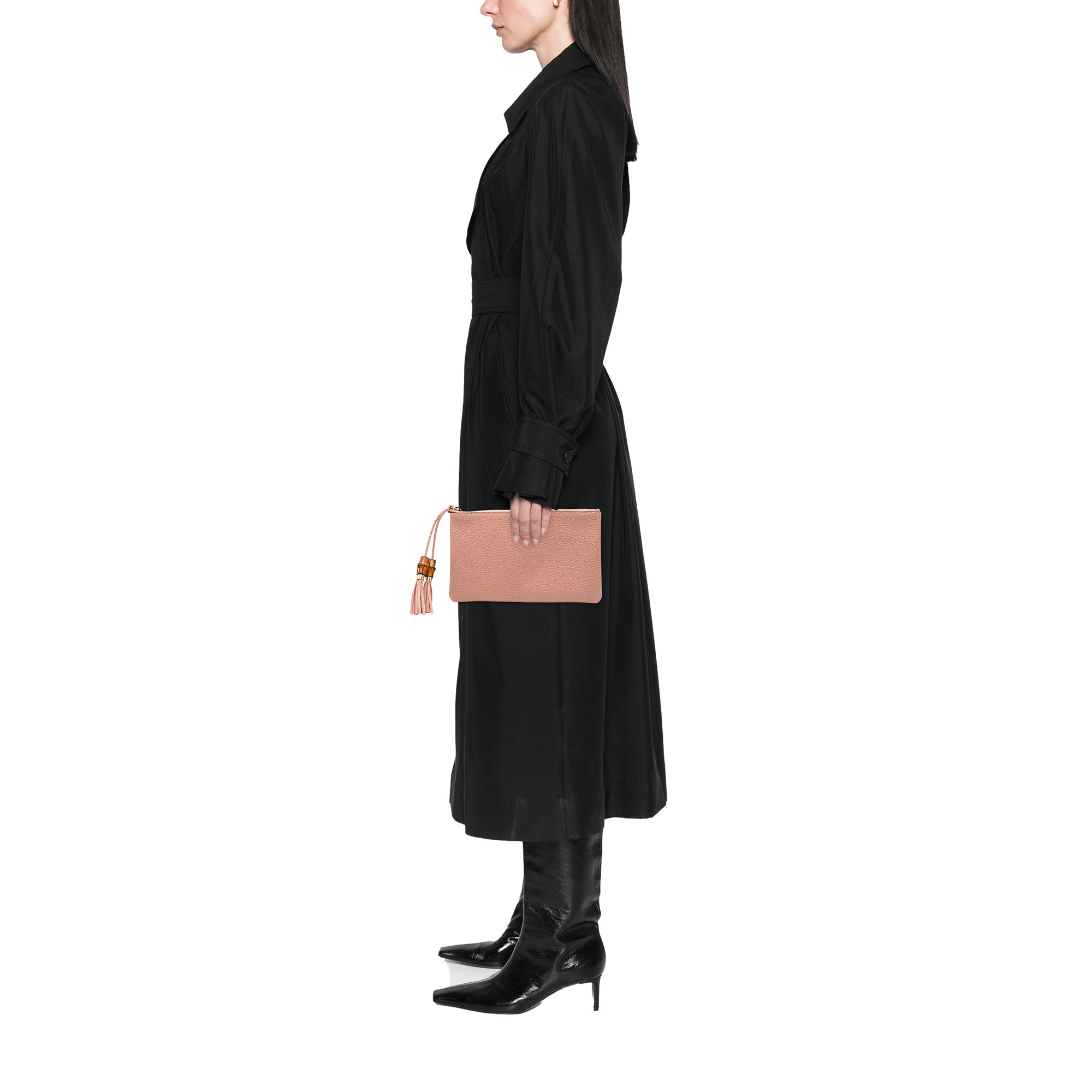 Calfskin Bamboo Clutch - Image 7