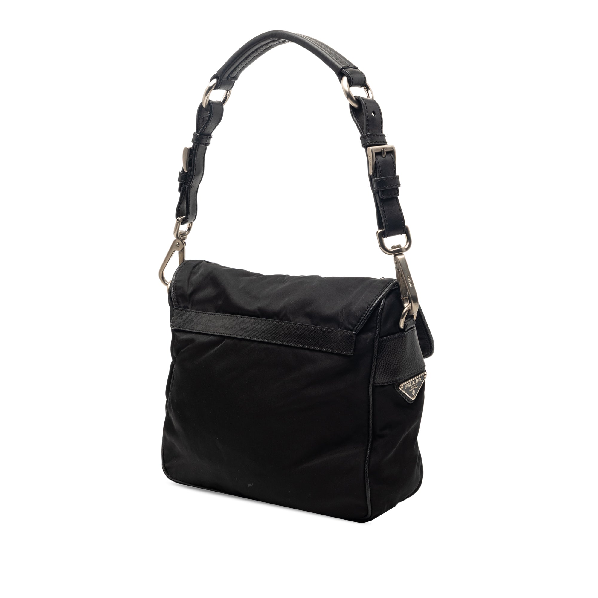 Saffiano Trimmed Tessuto Shoulder Bag - Image 2