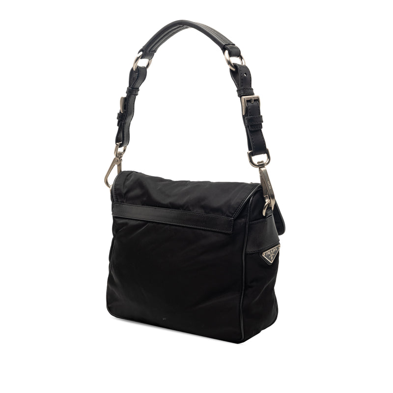 Saffiano Trimmed Tessuto Shoulder Bag - Image 2