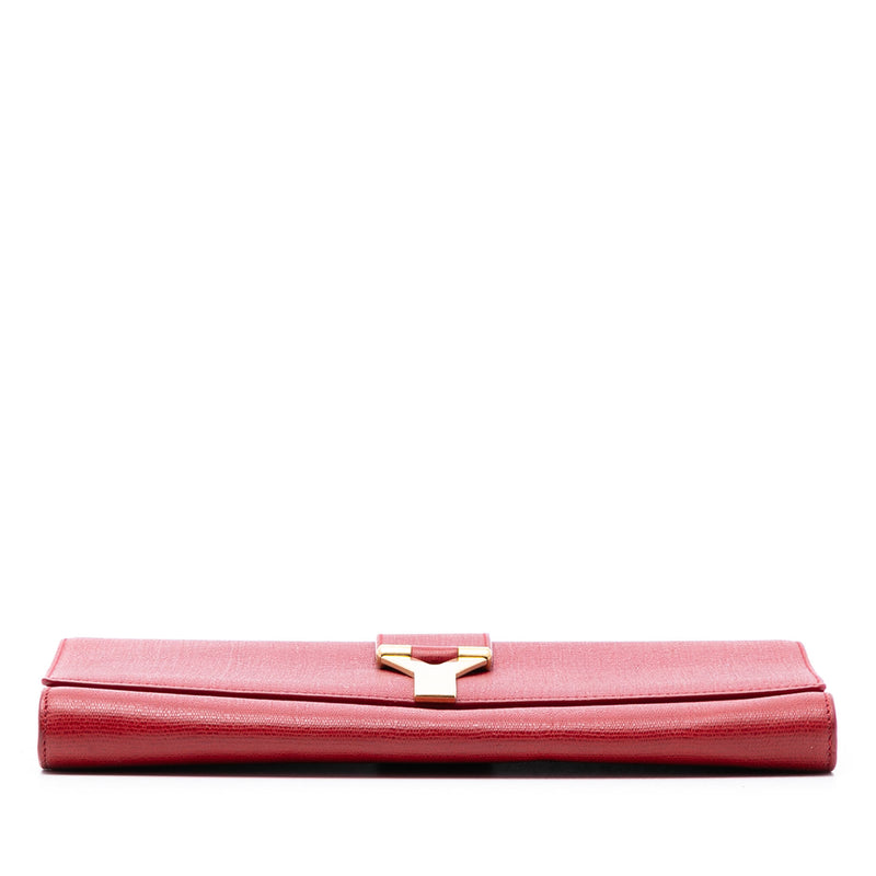 Textured Leather Chyc Ligne Clutch - Image 3