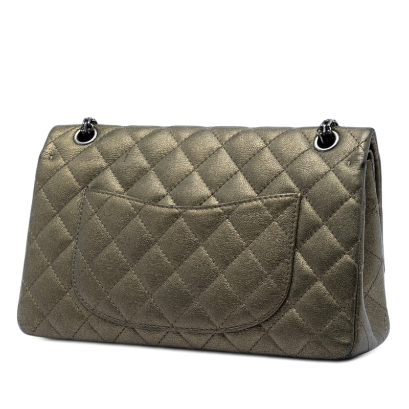 Quilted Metallic Aged Calfskin Reissue 2.55 Double Flap 226 - Image 2