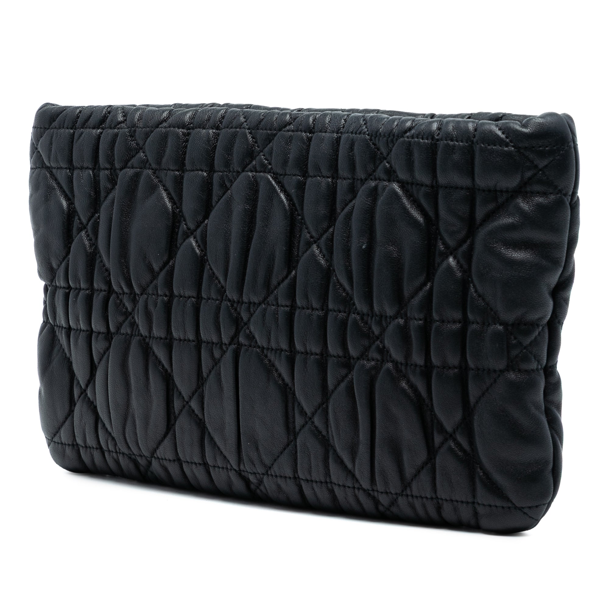 Calfskin Cannage Rose Clutch - Image 2