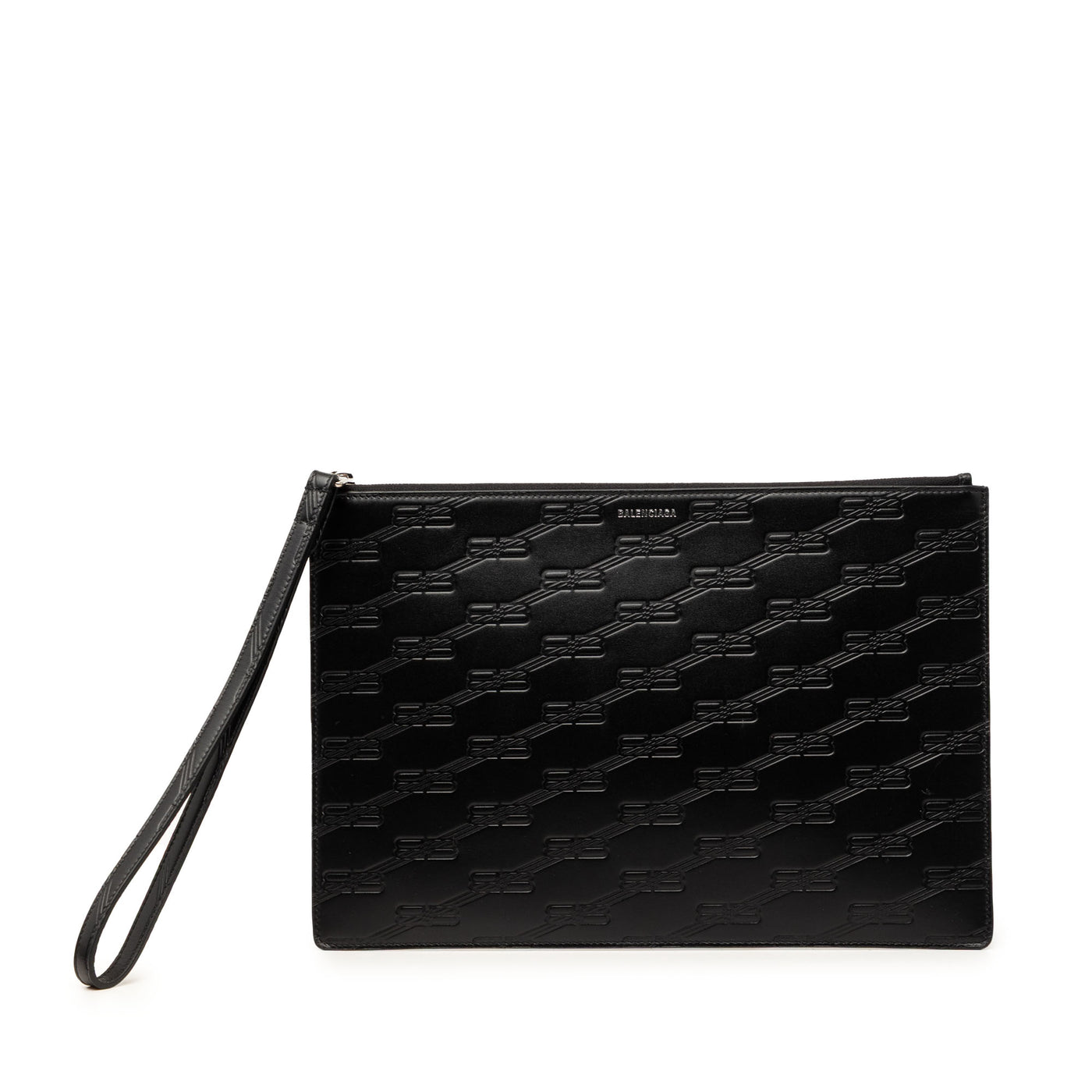 BB Monogram Embossed Leather Wristlet Clutch - Image 1