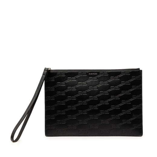 BB Monogram Embossed Leather Wristlet Clutch - Image 1