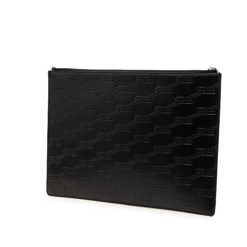 BB Monogram Embossed Leather Wristlet Clutch - Image 2