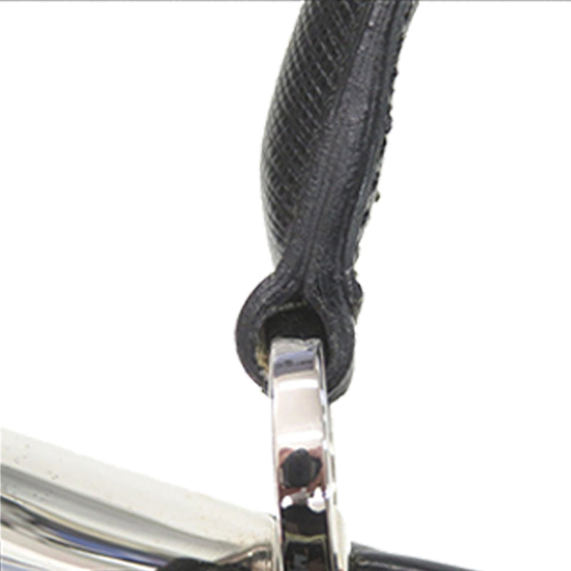 Leather Double Gancini Top Handle Bag - Image 20