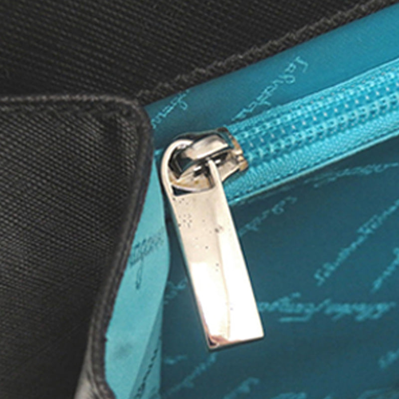 Leather Double Gancini Top Handle Bag - Image 7