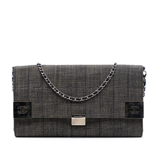 CC Choco Bar Denim Chain Flap - Image 1