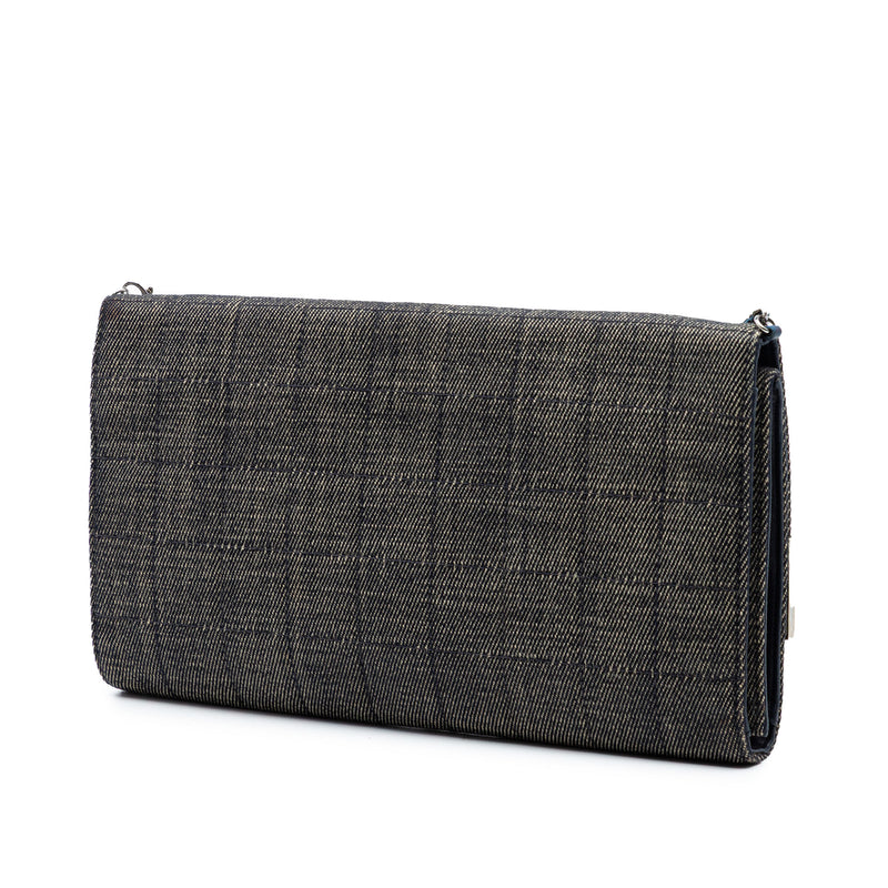 CC Choco Bar Denim Chain Flap - Image 2