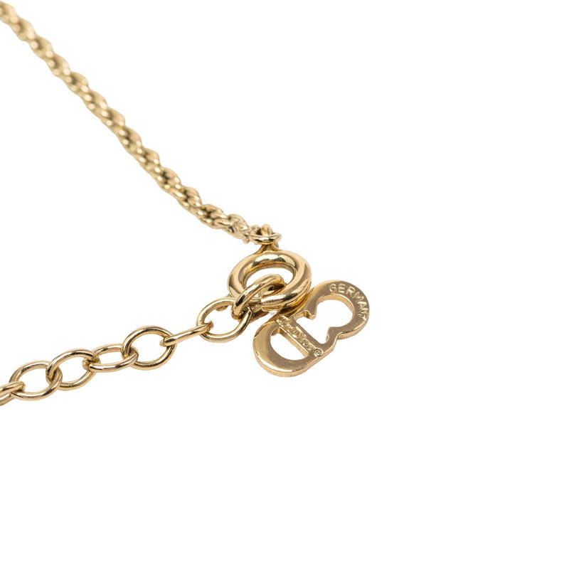 Gold Plated Strass CD Heart Pendant Necklace - Image 4