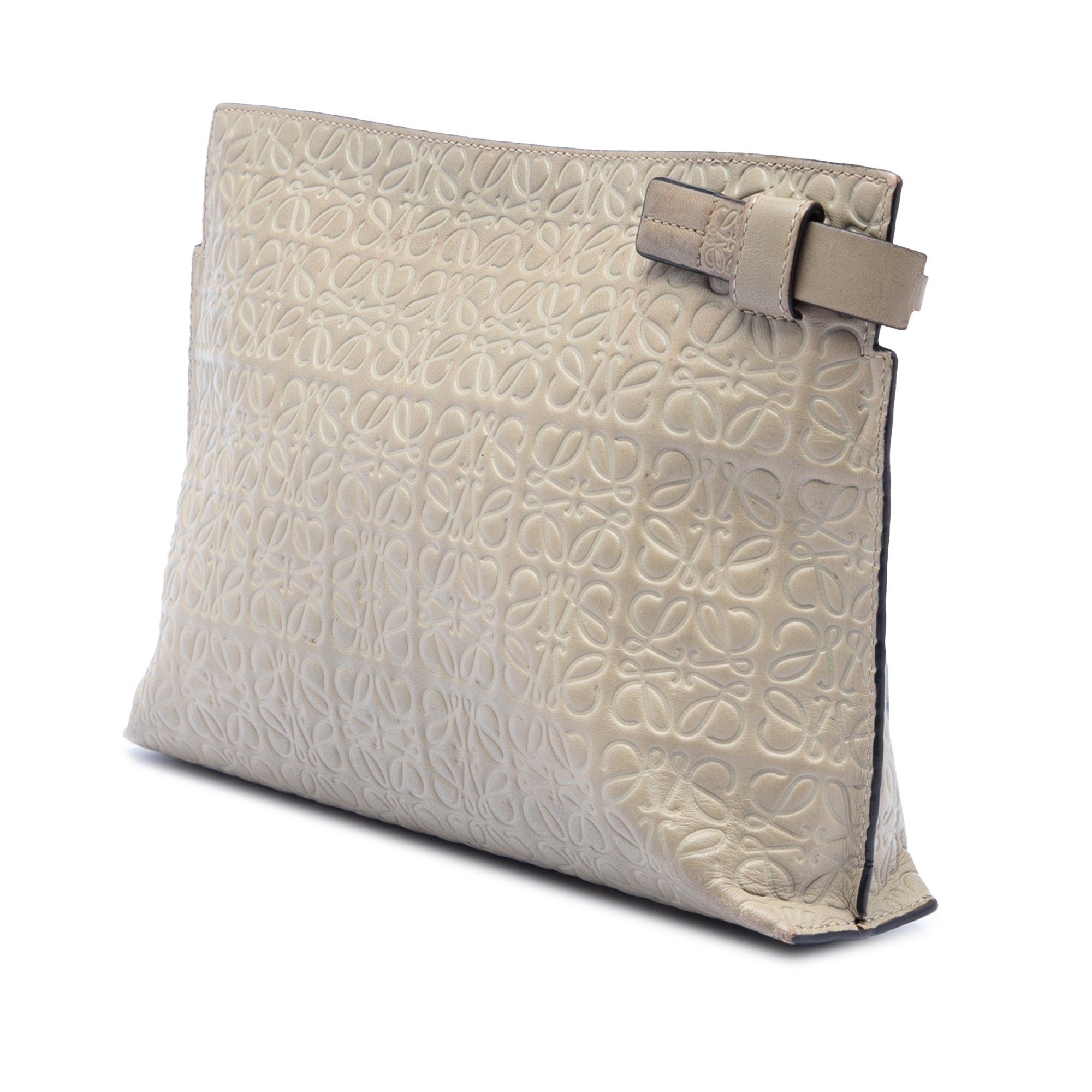 Embossed Calfskin Anagram Repeat T Clutch - Image 2