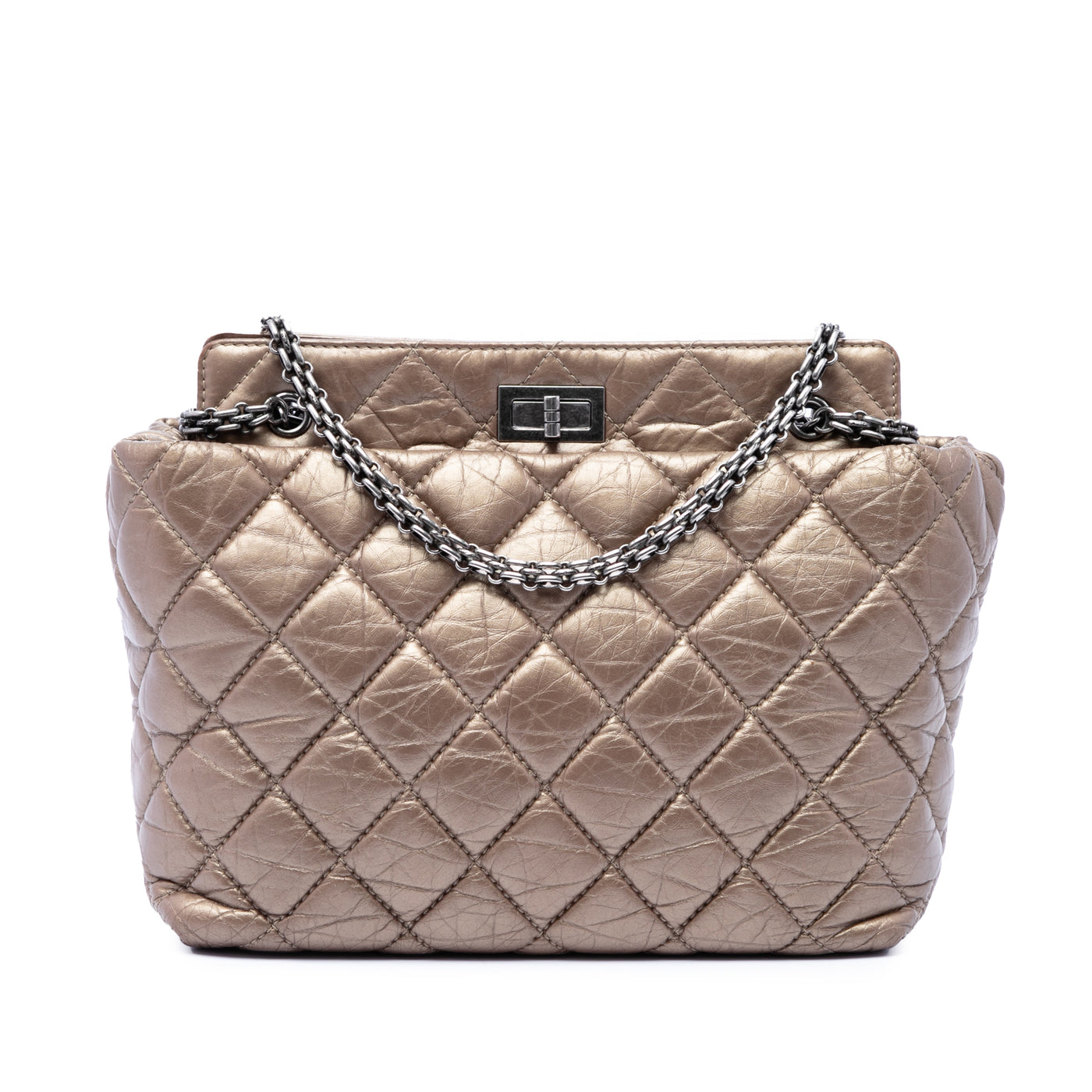 Quilted Metallic Aged Calfskin Reissue 2.55 Tote - Image 1