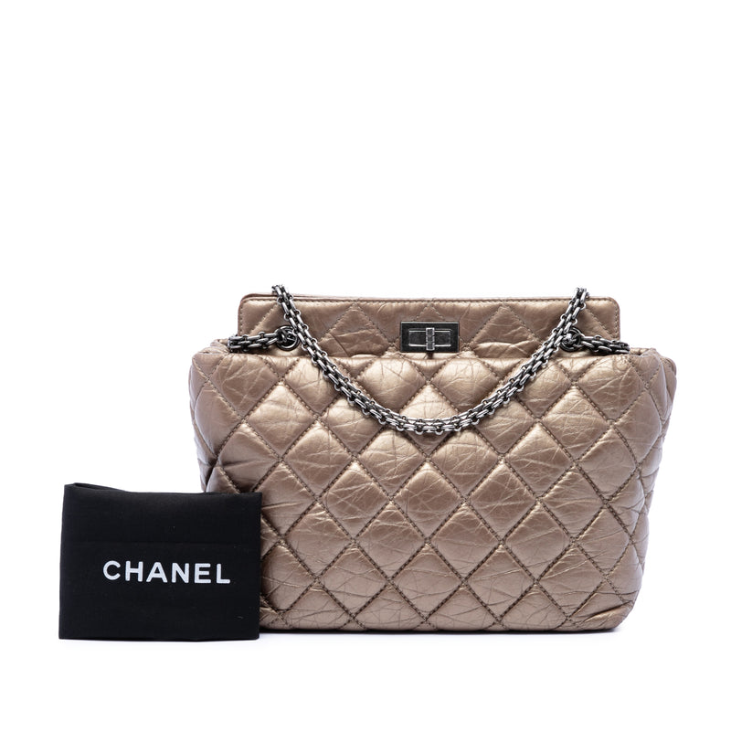Quilted Metallic Aged Calfskin Reissue 2.55 Tote - Image 7