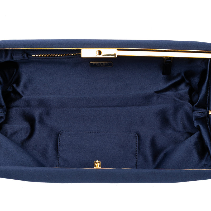 Satin East West Frame Clutch - Image 4