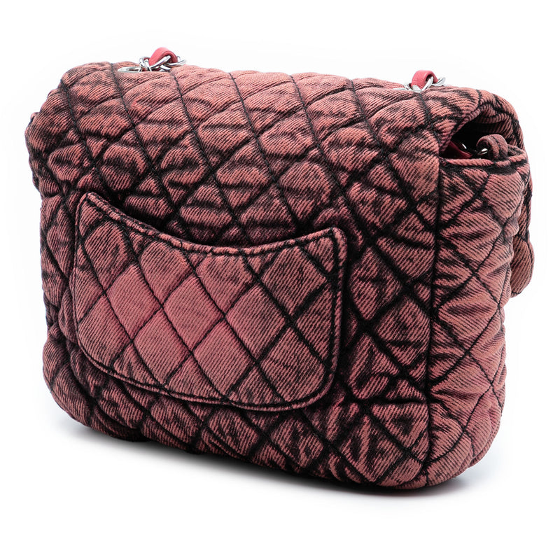 Small Square CC Quilted Denimpression Single Flap - Image 2