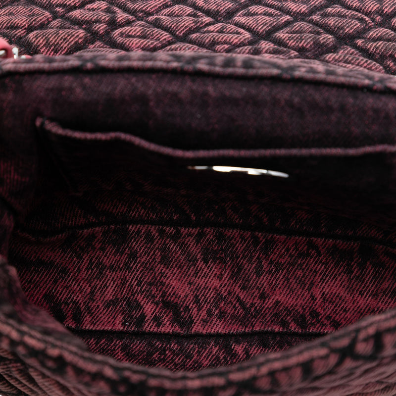 Small Square CC Quilted Denimpression Single Flap - Image 4