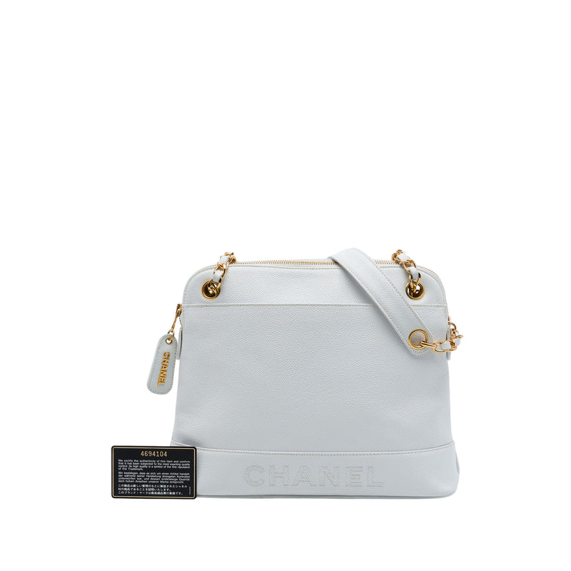 Caviar Logo Chain Shoulder Bag - Image 7