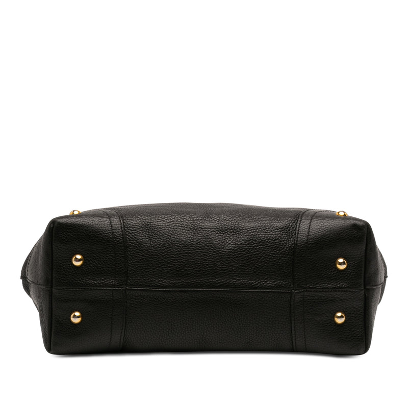 Pebbled Leather D Ring Tote - Image 3
