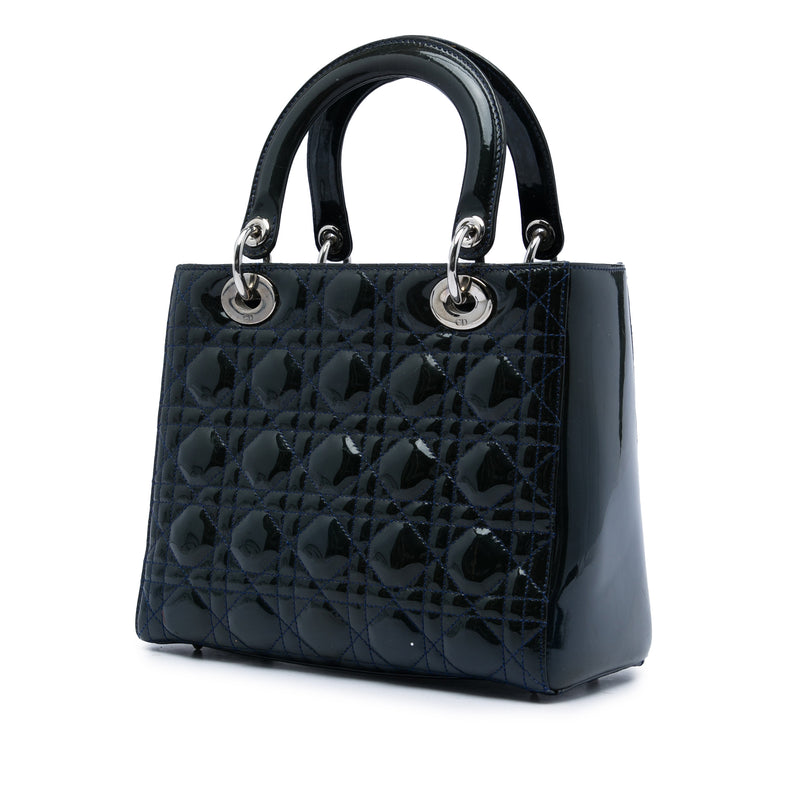 Medium Patent Cannage Lady Dior - Image 2