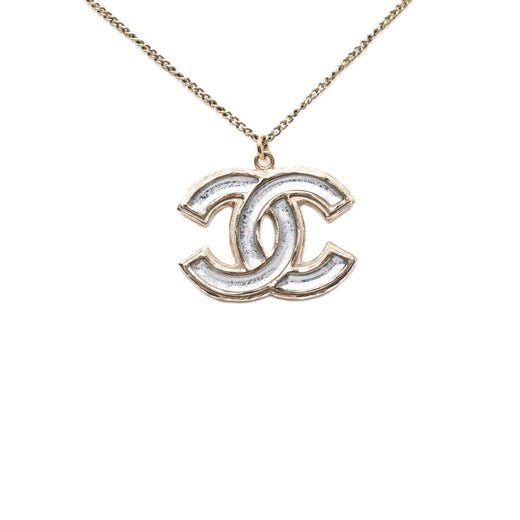 CC Gold Plated Resin Pendant Necklace - Image 1