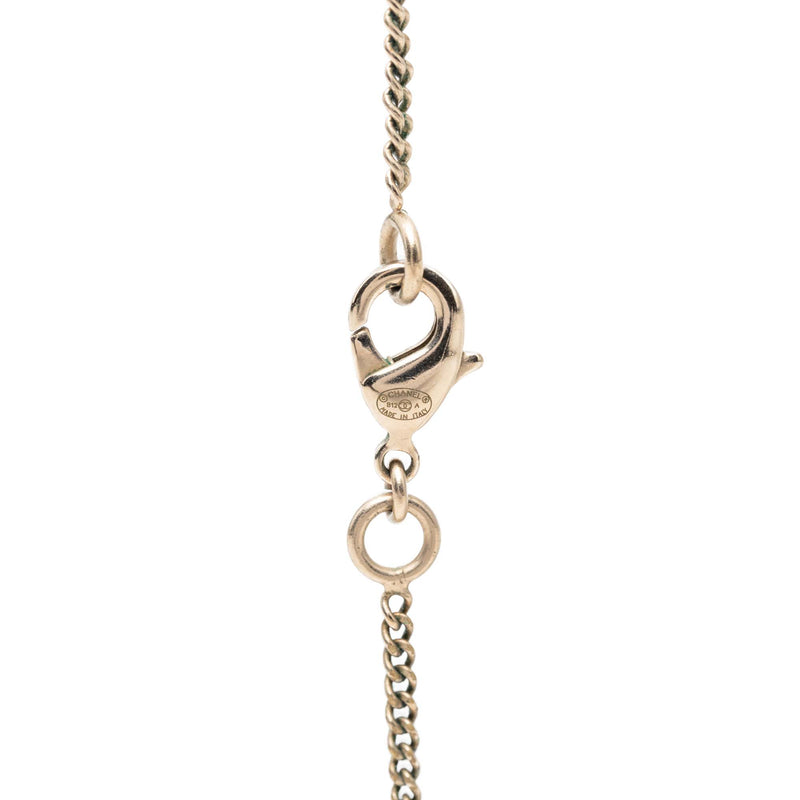 CC Gold Plated Resin Pendant Necklace - Image 4
