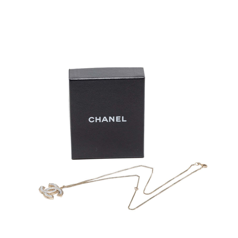 CC Gold Plated Resin Pendant Necklace - Image 6