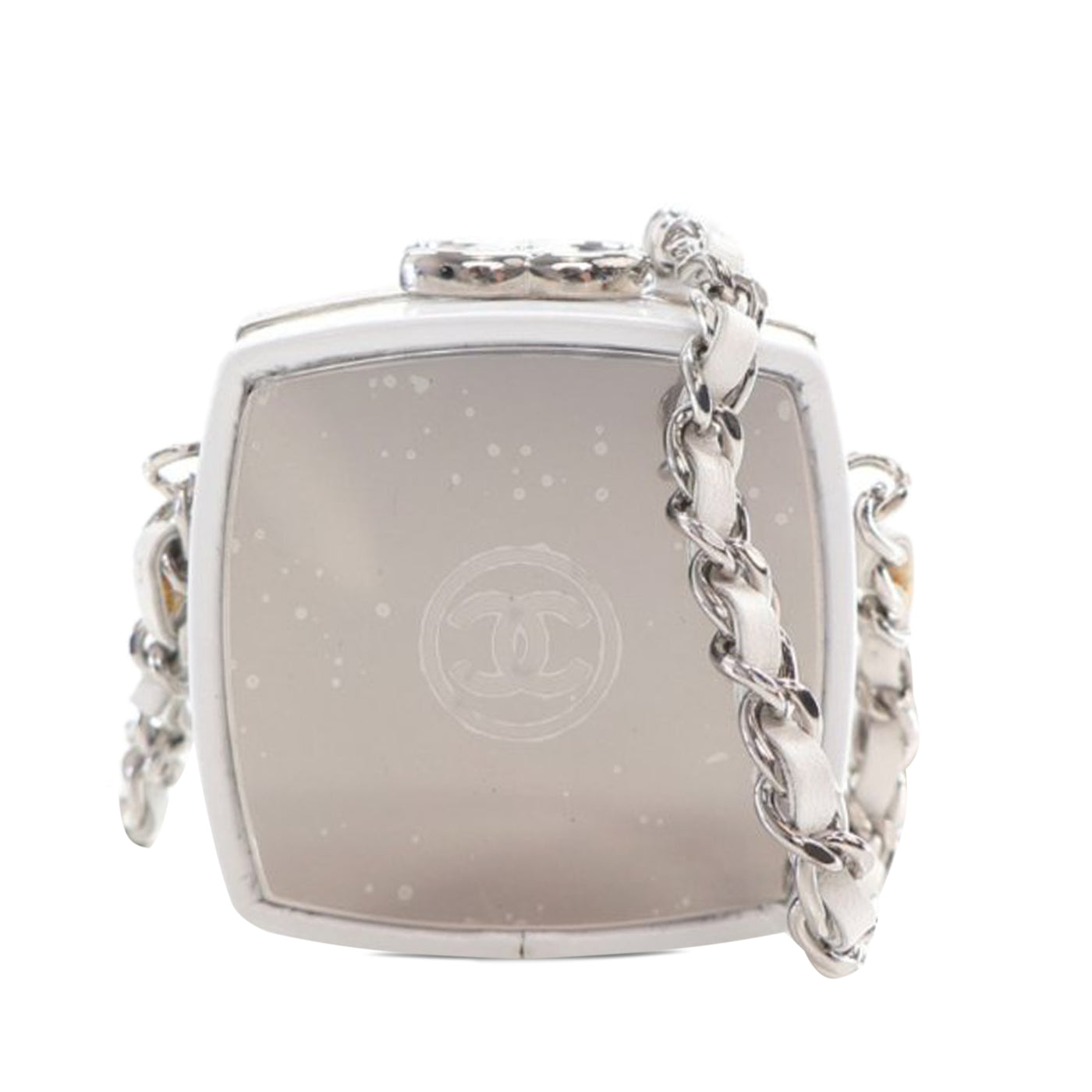 Patent Goatskin Make-Up Box Clutch With Chain - Image 1