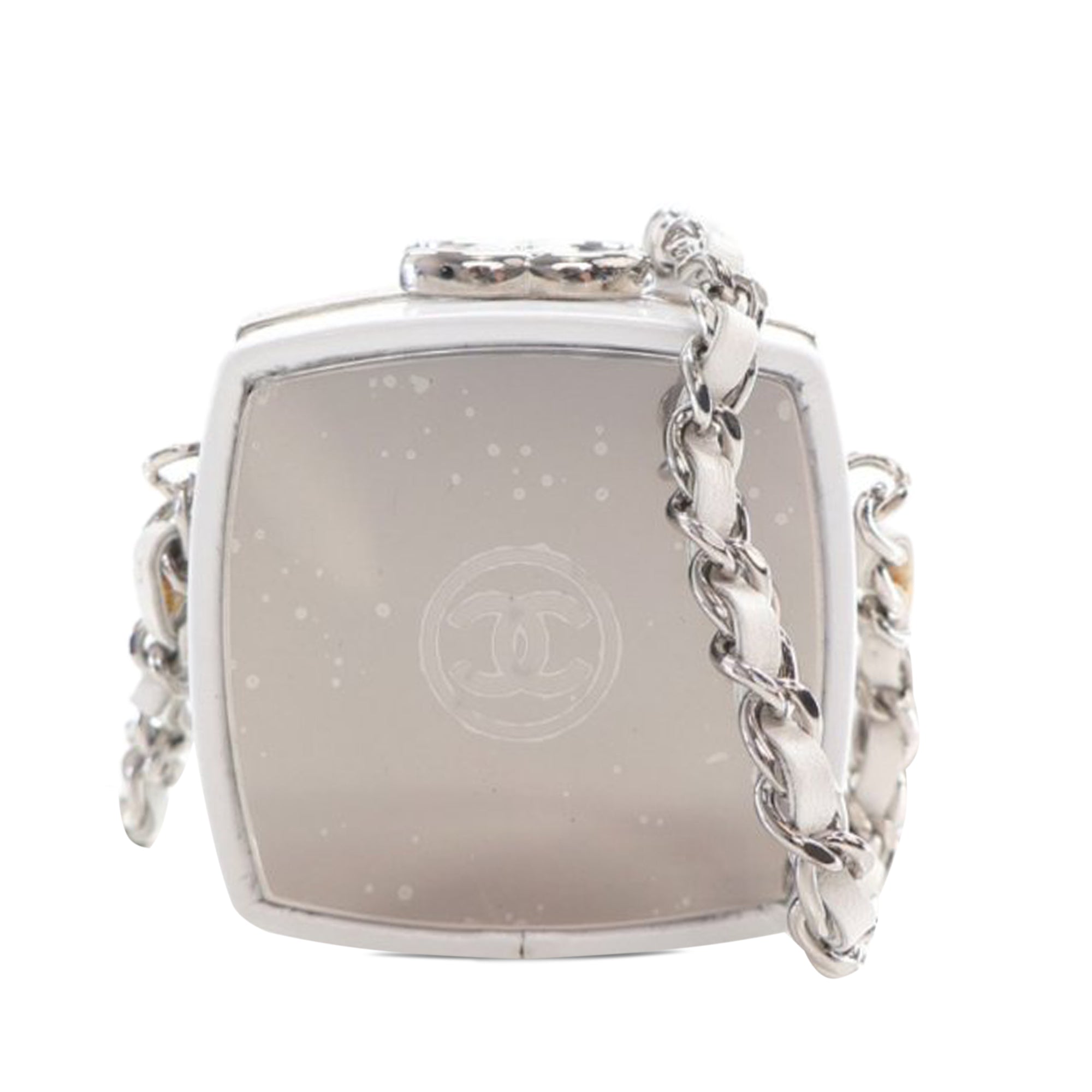 Patent Goatskin Make-Up Box Clutch With Chain - Image 1