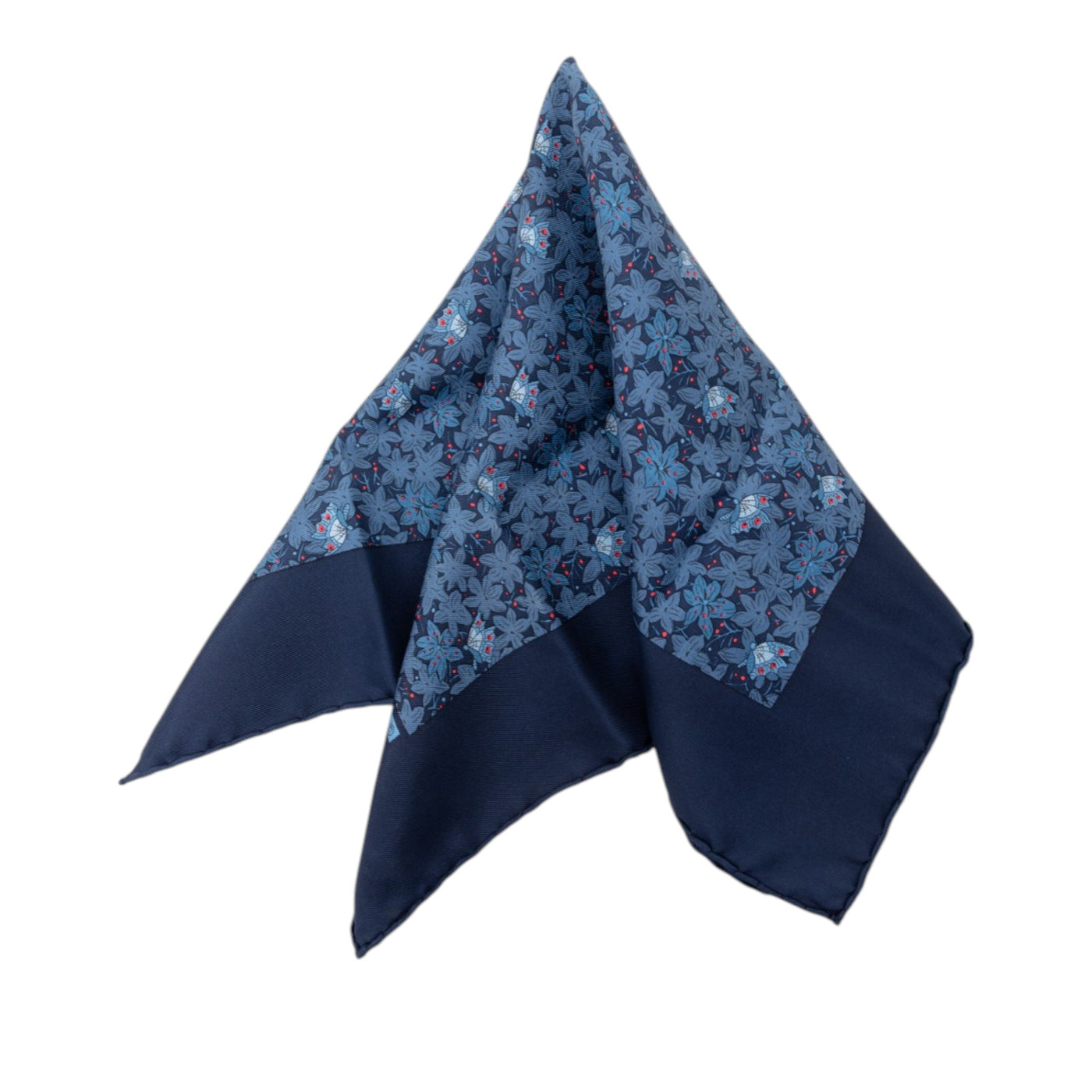 Flower and Butterfly Silk Scarf 90 - Image 1