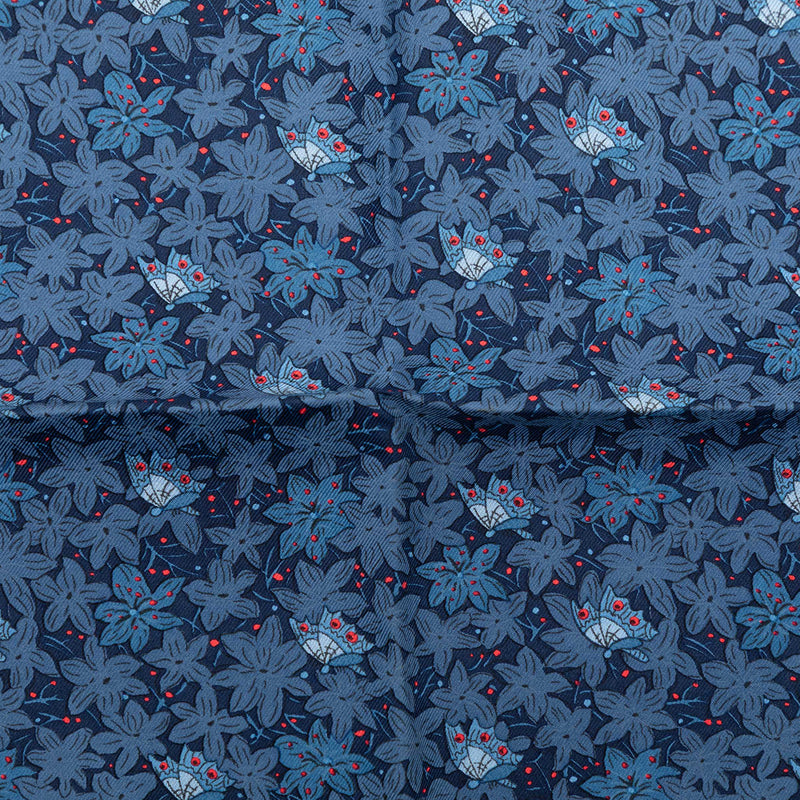 Flower and Butterfly Silk Scarf 90 - Image 3