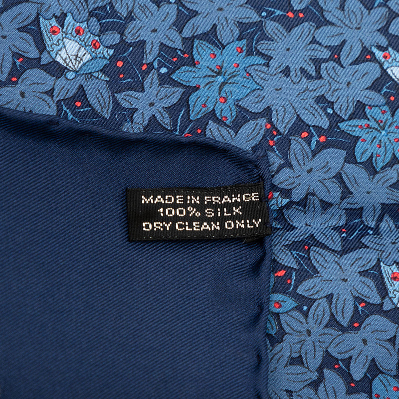 Flower and Butterfly Silk Scarf 90 - Image 4