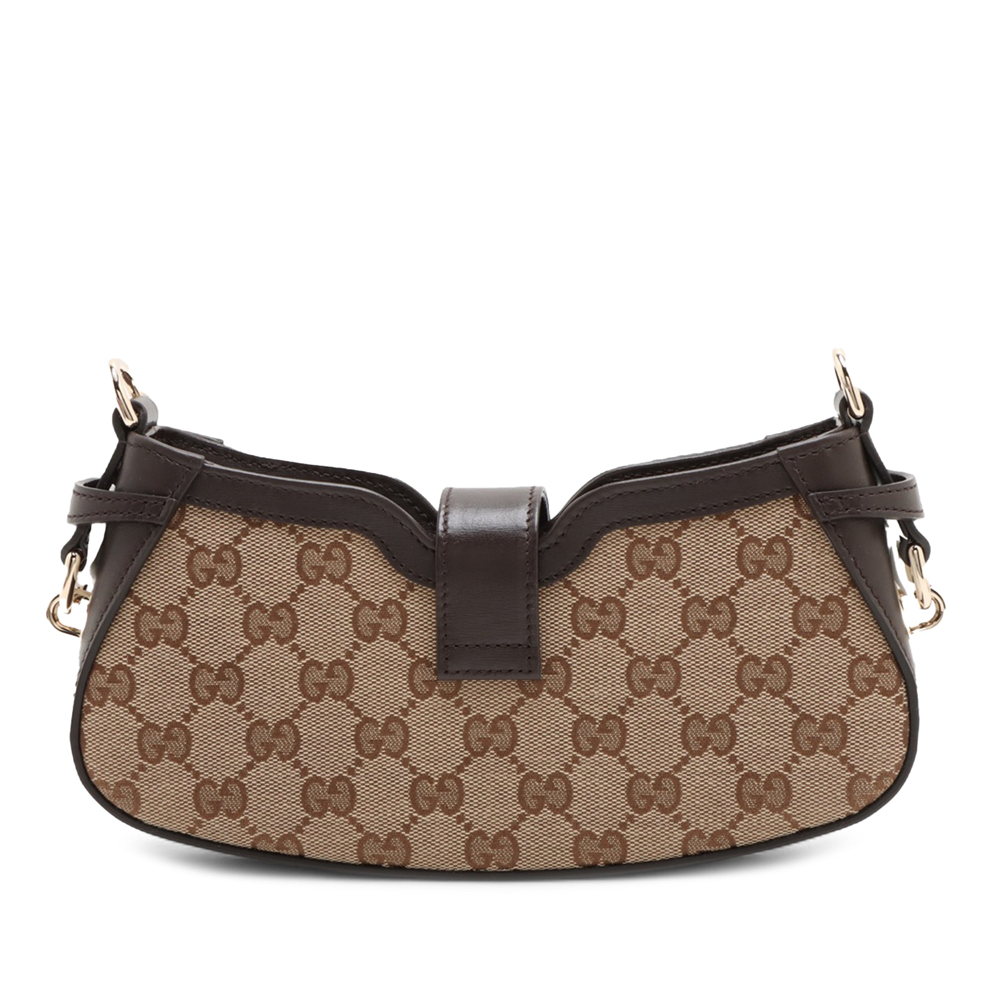 Mini GG Canvas Web Moon Side Shoulder Bag - Image 2