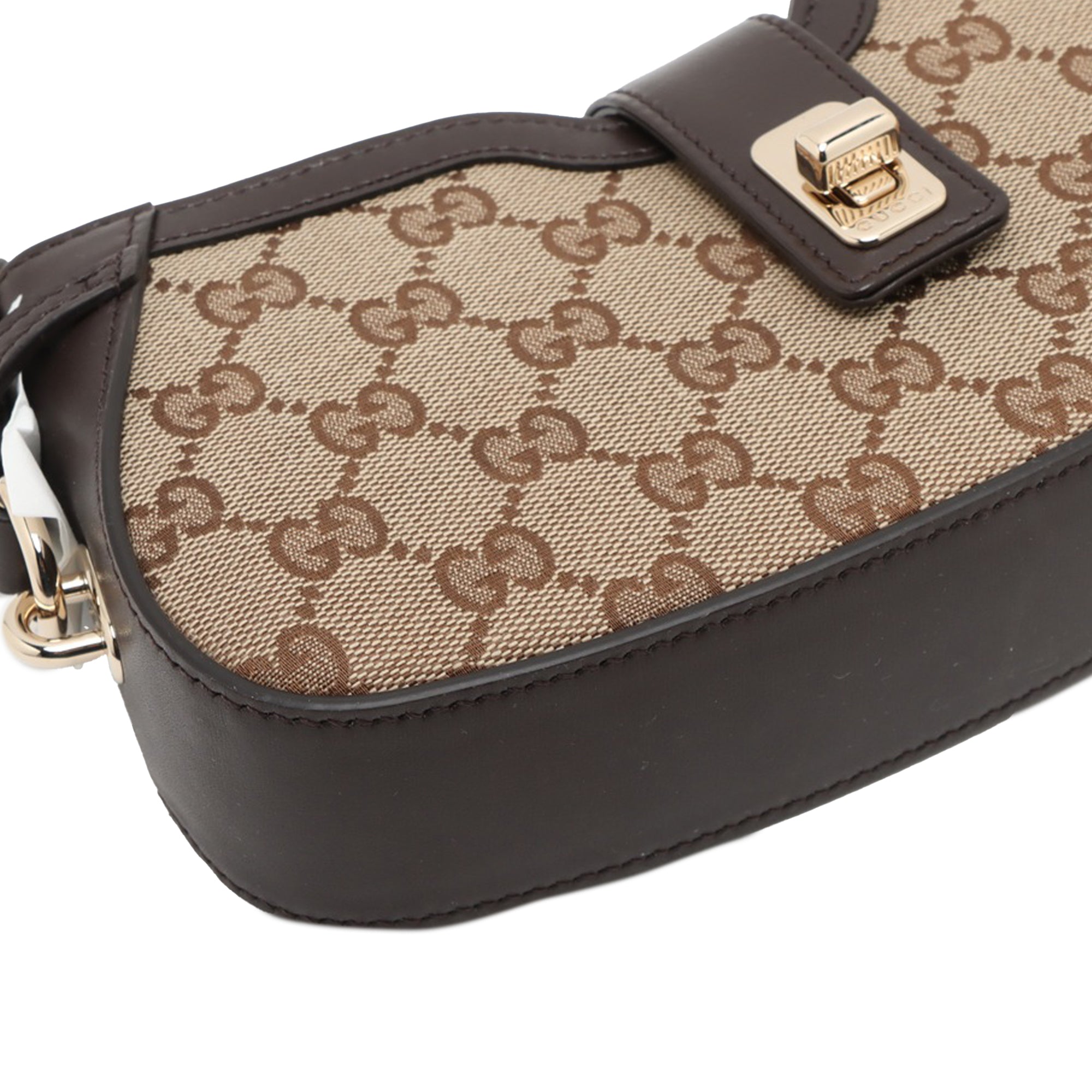 Mini GG Canvas Web Moon Side Shoulder Bag - Image 5