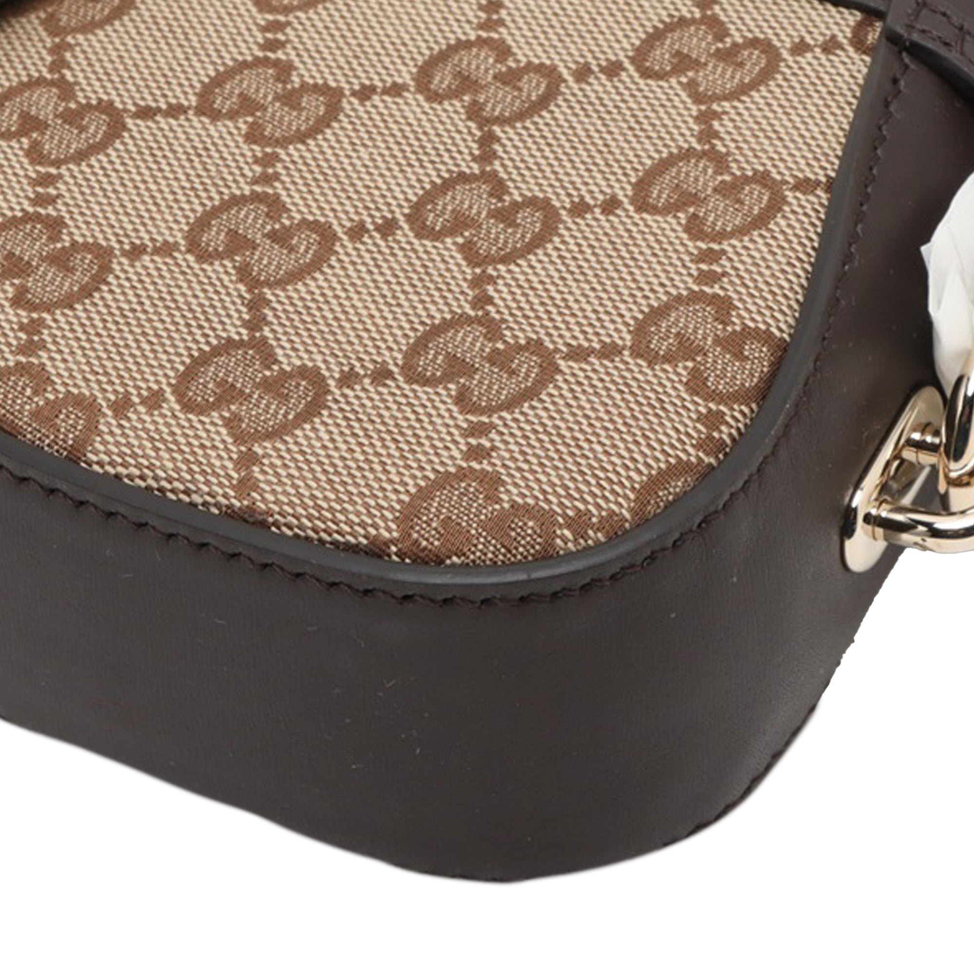 Mini GG Canvas Web Moon Side Shoulder Bag - Image 6