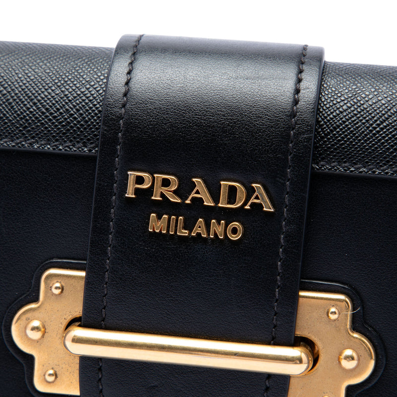 City Calf and Saffiano Cahier Chain Clutch - Image 5