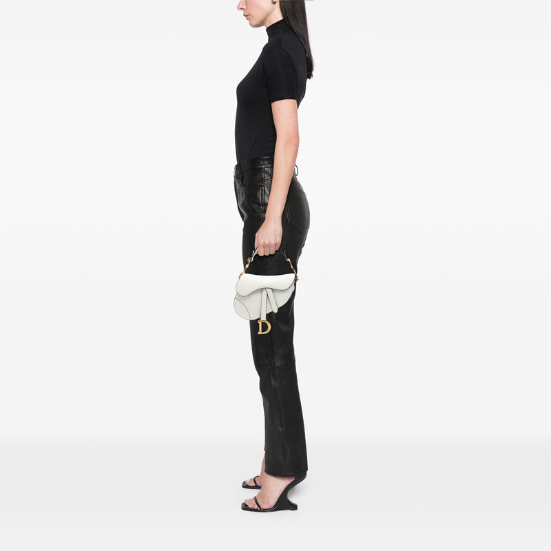 Mini Grained Calfskin Saddle Bag - Image 7