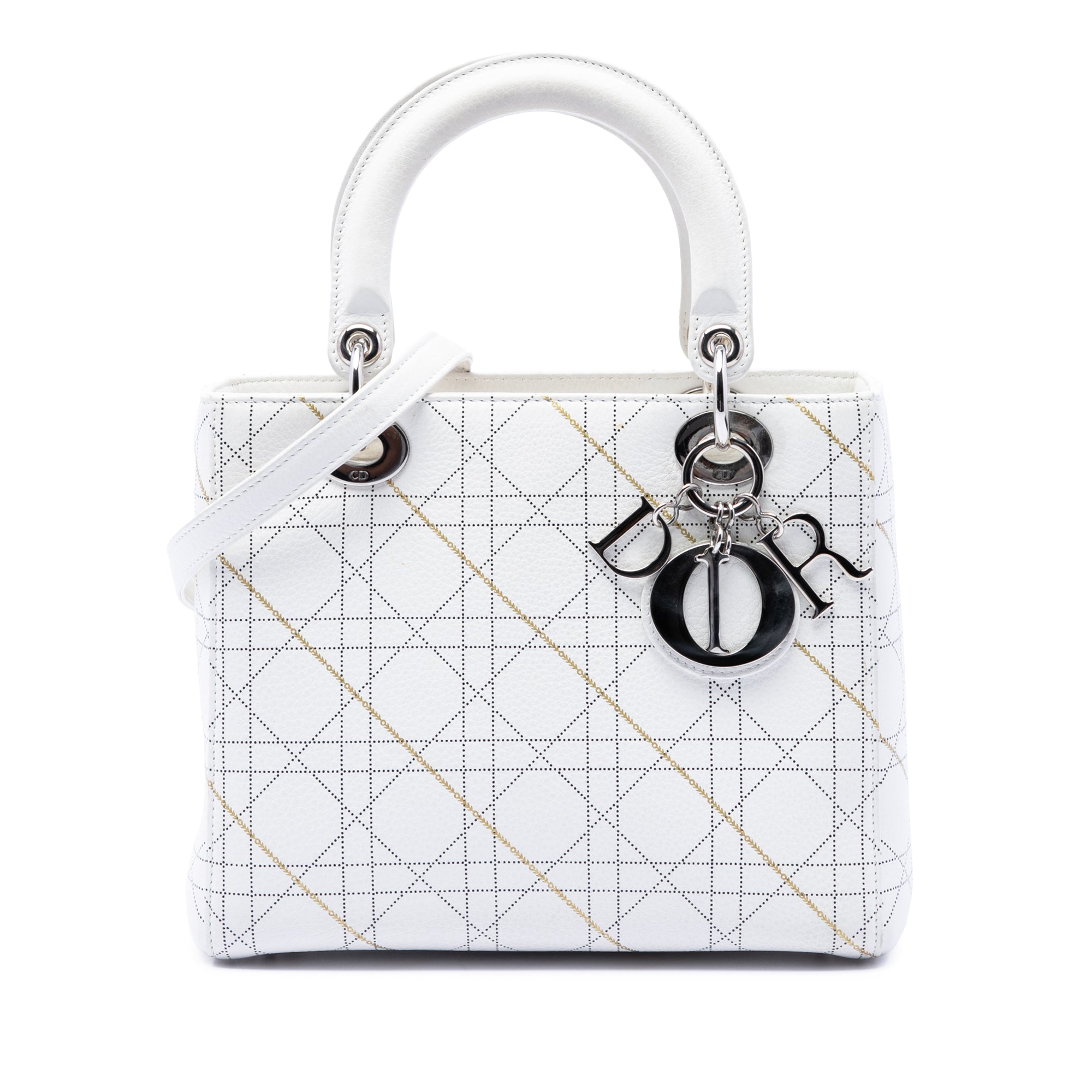 Medium Calfskin Cannage Print Lady Dior - Image 1