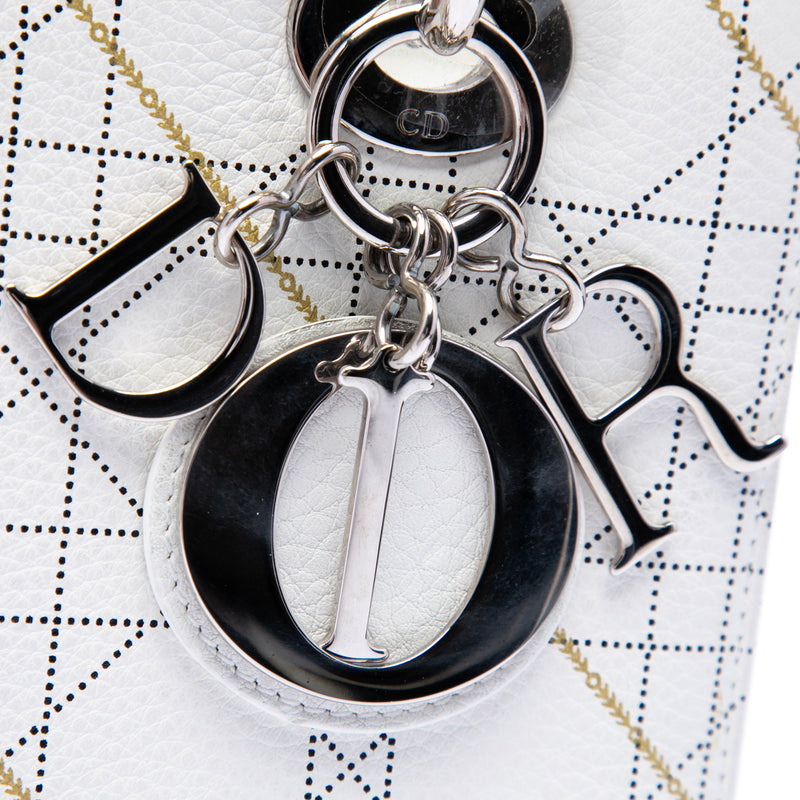 Medium Calfskin Cannage Print Lady Dior - Image 5
