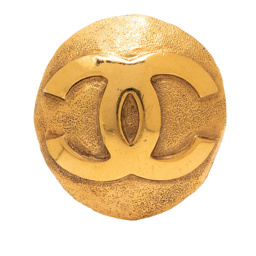 CC Gold Plated Round Brooch - Image 1