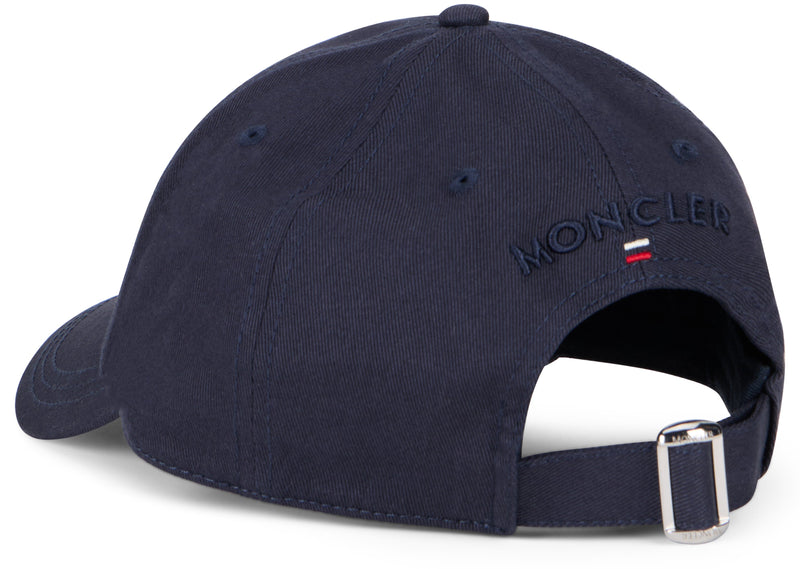 Moncler L10913b00051 Logo-Embroidered Cotton Baseball Cap — Navy Caps