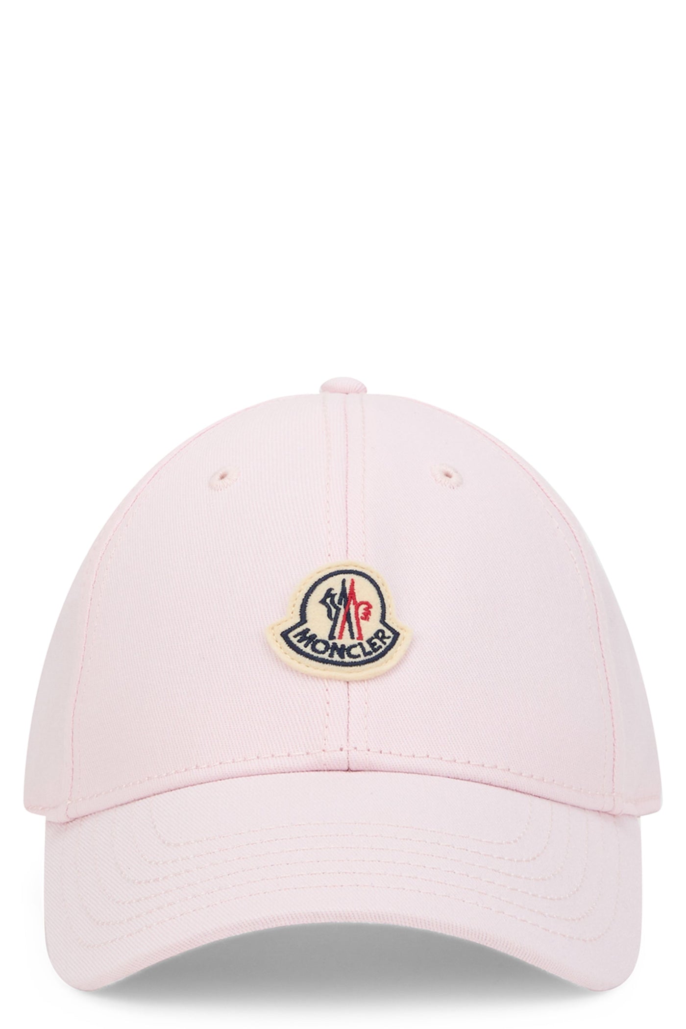 Moncler L10933b00008 Logo-Embroidered Cotton Baseball Cap — Pink Caps